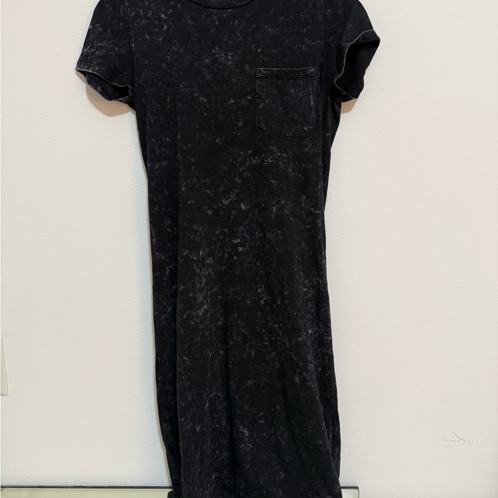 Chic Black Acid Wash Dress